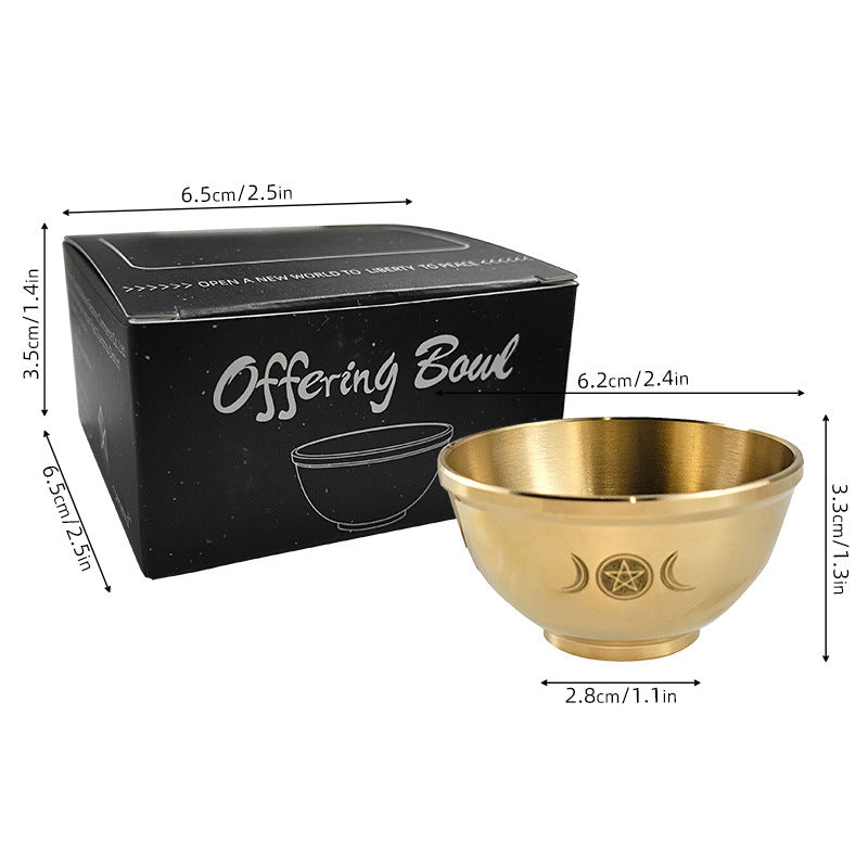 Olivenorma Three Phase Moon Pentagram Fragrance Copper Holy Bowl