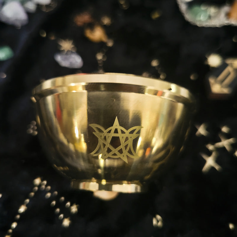 Olivenorma Three Phase Moon Pentagram Fragrance Copper Holy Bowl