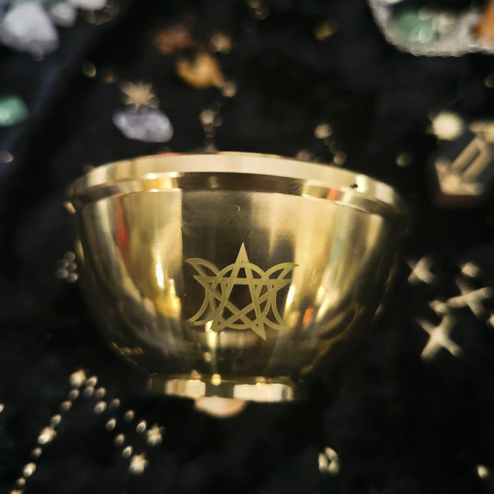 Olivenorma Three Phase Moon Pentagram Fragrance Copper Holy Bowl