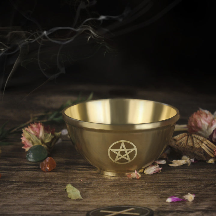 Olivenorma Three Phase Moon Pentagram Fragrance Copper Holy Bowl