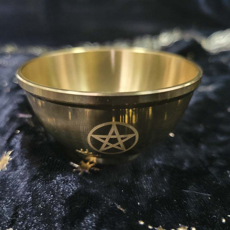 Olivenorma Three Phase Moon Pentagram Fragrance Copper Holy Bowl