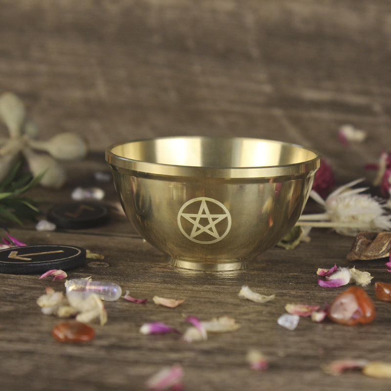 Olivenorma Three Phase Moon Pentagram Fragrance Copper Holy Bowl