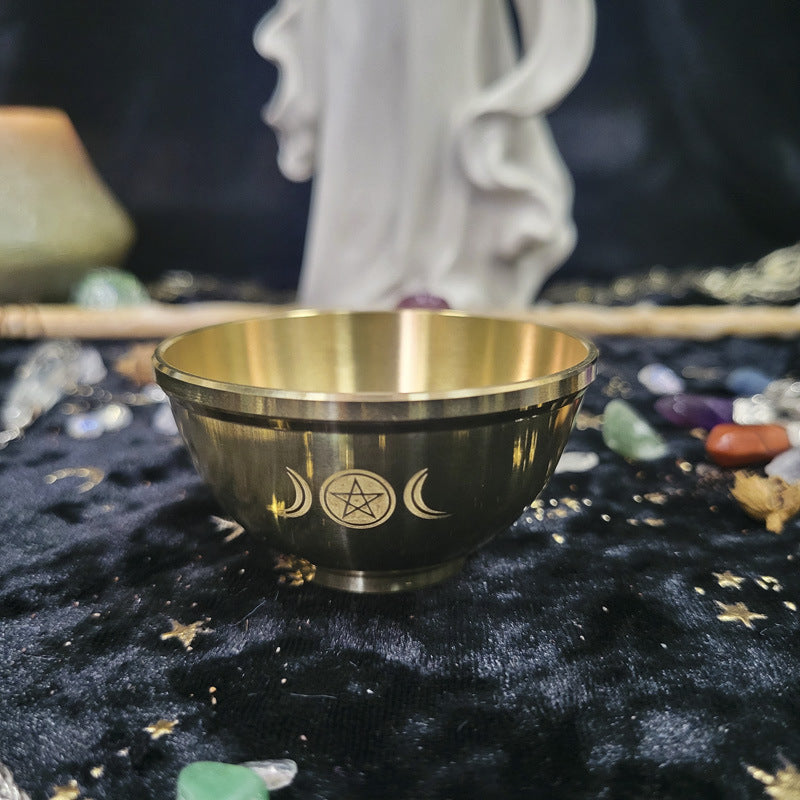Olivenorma Three Phase Moon Pentagram Fragrance Copper Holy Bowl