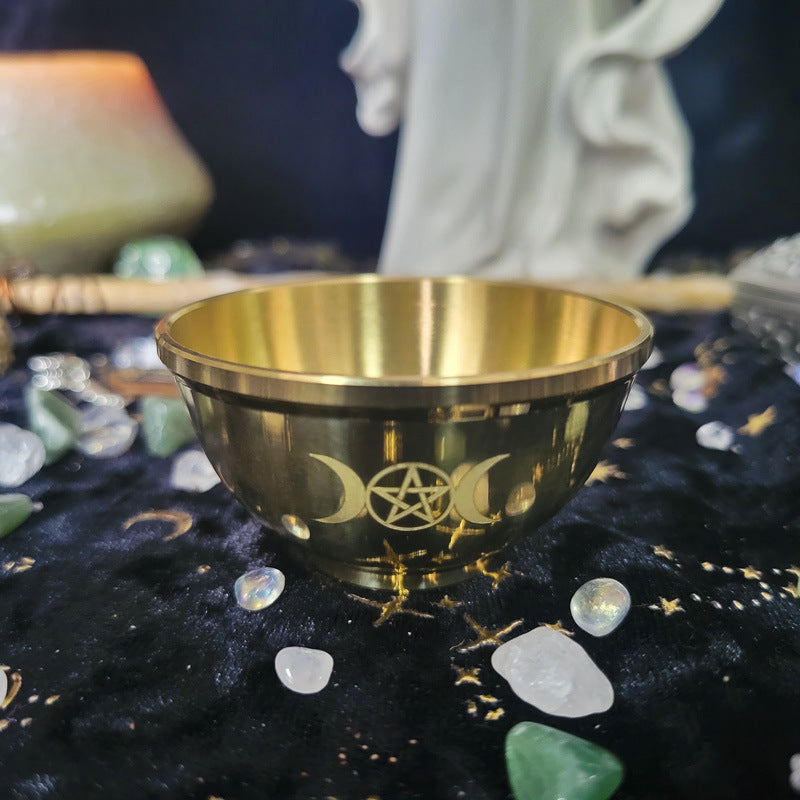 Olivenorma Three Phase Moon Pentagram Fragrance Copper Holy Bowl