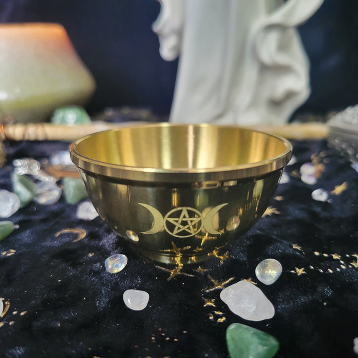Olivenorma Three Phase Moon Pentagram Fragrance Copper Holy Bowl