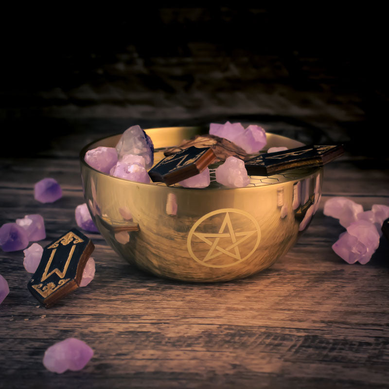 Olivenorma Pentacle Brass Divination Meditation Incense Burner Holy Bowl