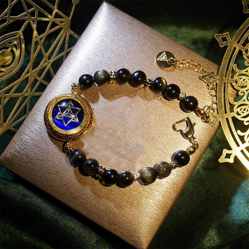 Olivenorma Obsidian Guardian Stone Necklace Bracelet