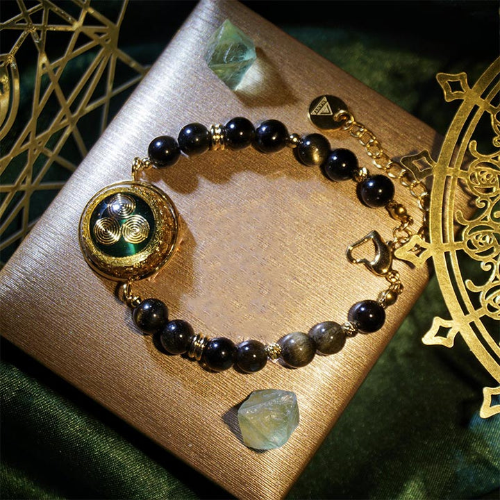 Olivenorma Obsidian Guardian Stone Necklace Bracelet