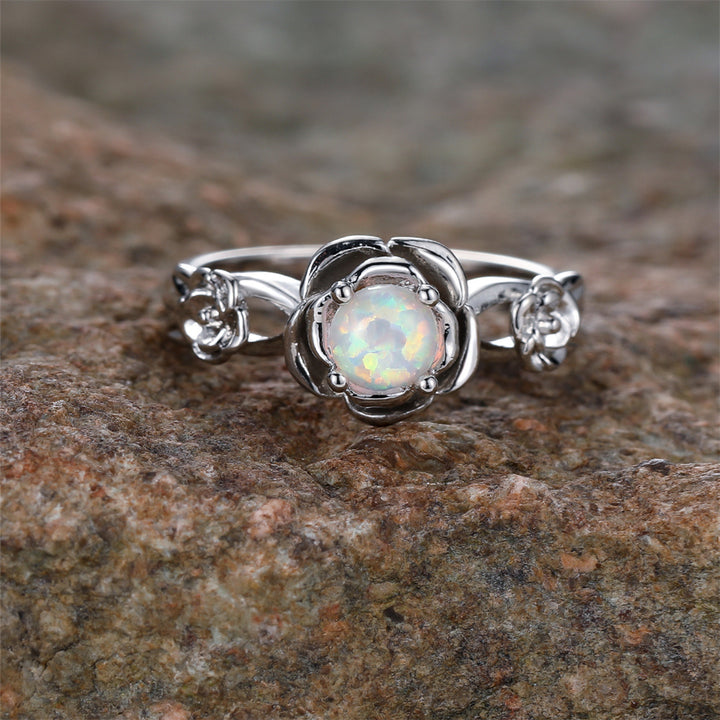 Olivenorma "Rose Of Love" Unique Opal Ring