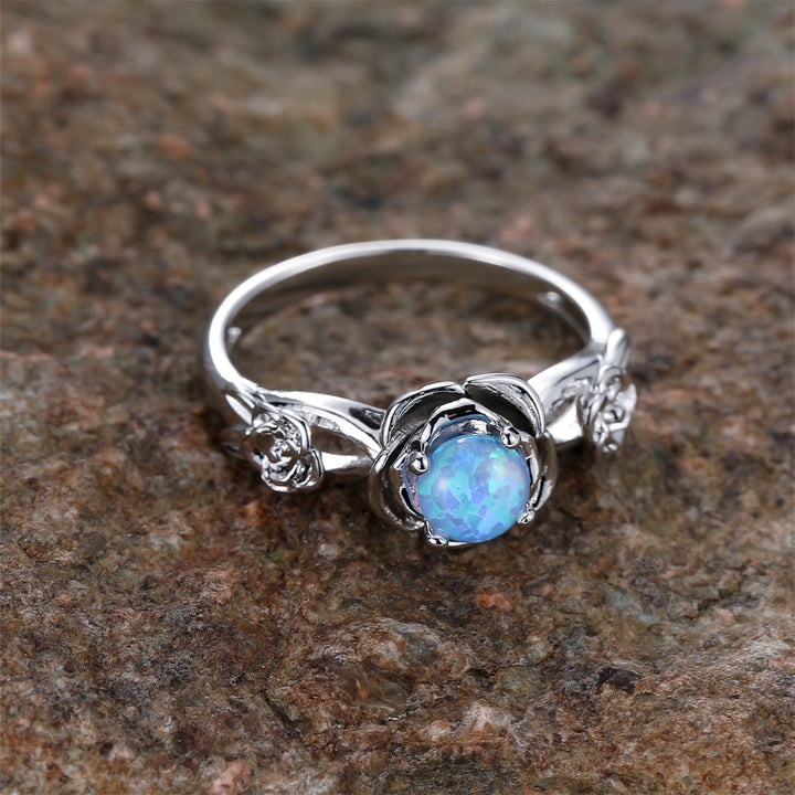 Olivenorma "Rose Of Love" Unique Opal Ring