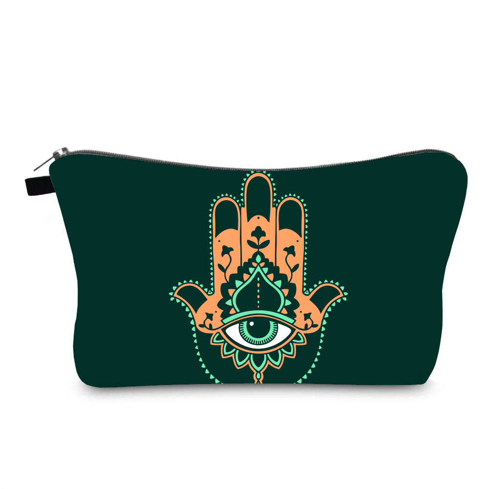 Olivenorma Evil Eye Hamsa Symbol Makeup Cosmetic Bag