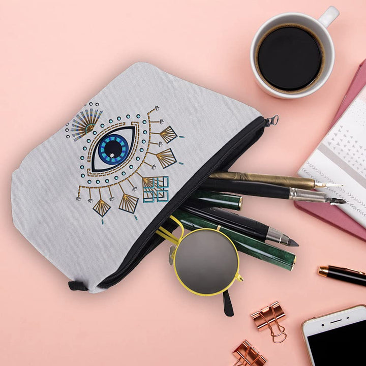 Olivenorma Evil Eye Hamsa Symbol Makeup Cosmetic Bag