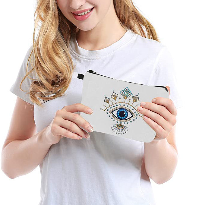 Olivenorma Evil Eye Hamsa Symbol Makeup Cosmetic Bag