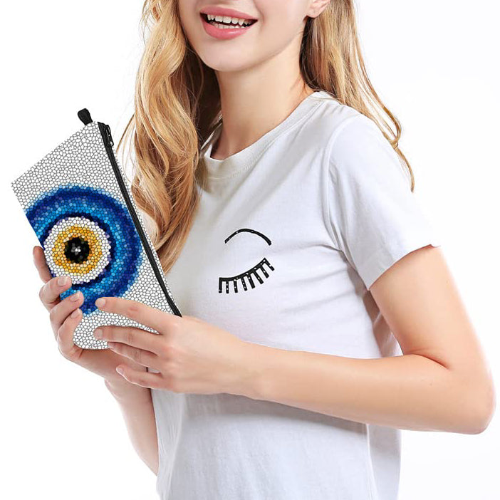 Olivenorma Evil Eye Hamsa Symbol Makeup Cosmetic Bag