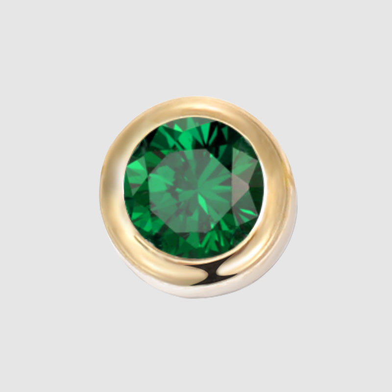 Olivenorma 6mm Birthstone Pendant Anklet Bracelet Necklace - MAY-Emerald - Anklet - Rose Gold - image 9