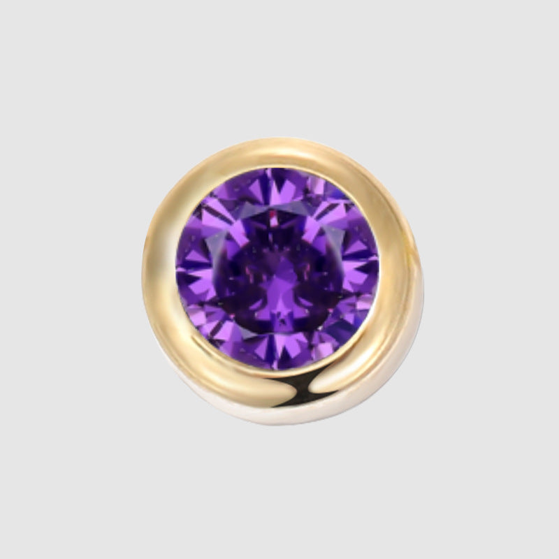 Olivenorma 6mm Birthstone Pendant Anklet Bracelet Necklace - JUNE-Alexandrite - Anklet - Rose Gold - image 11