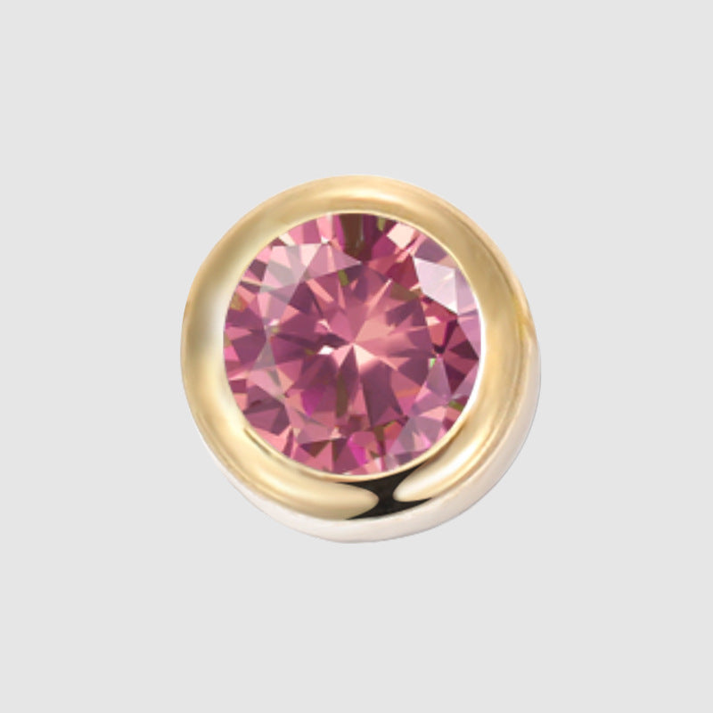 Olivenorma 6mm Birthstone Pendant Anklet Bracelet Necklace - JULY-Ruby - Anklet - Rose Gold - image 13