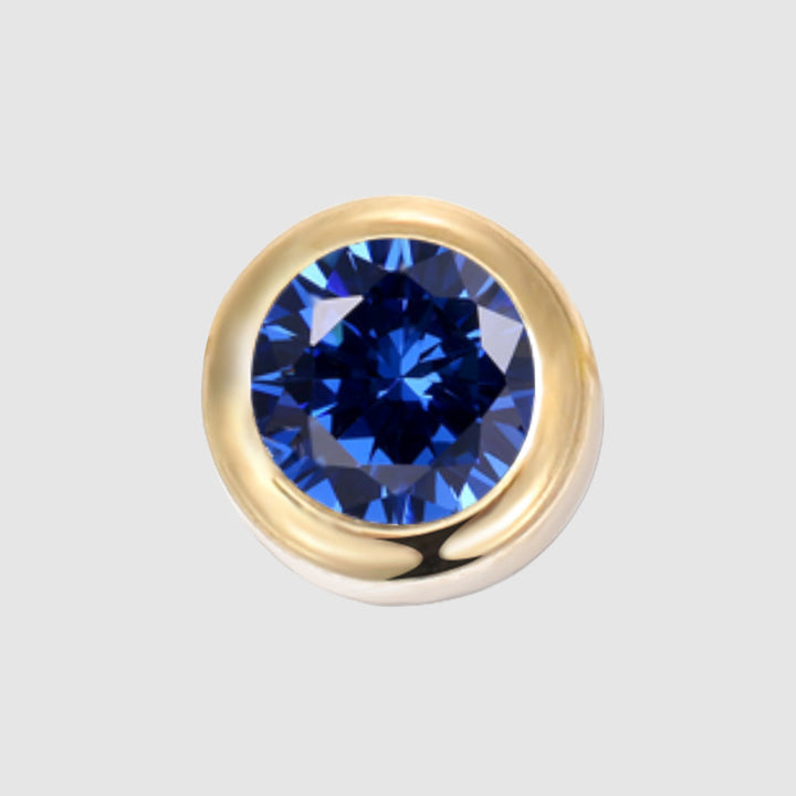 Olivenorma 6mm Birthstone Pendant Anklet Bracelet Necklace - SEPTEMBER-Sapphire - Anklet - Rose Gold - image 17