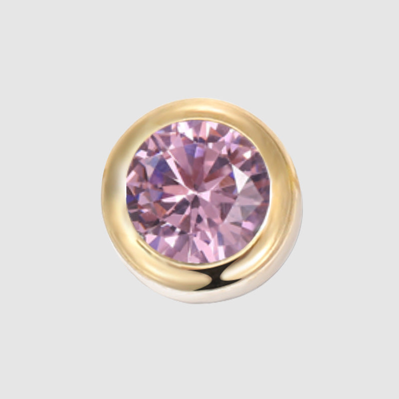 Olivenorma 6mm Birthstone Pendant Anklet Bracelet Necklace - OCTOBER-Tourmaline - Anklet - Rose Gold - image 19