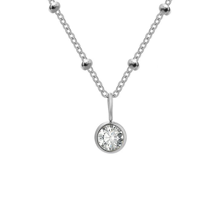 Olivenorma 8mm Round Birthstone Pendant Necklace