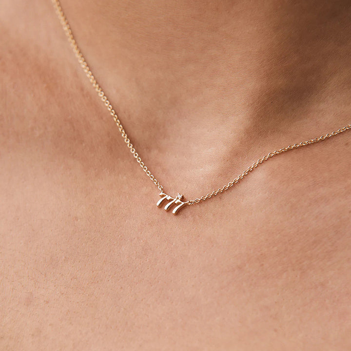 Olivenorma 925 Sterling Silver Angel Number Collarbone Necklace