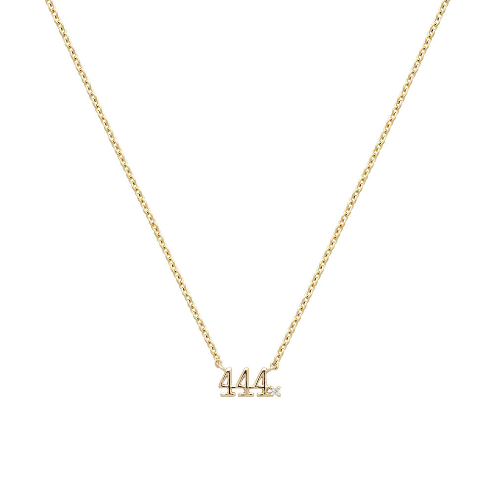 Olivenorma 925 Sterling Silver Angel Number Collarbone Necklace