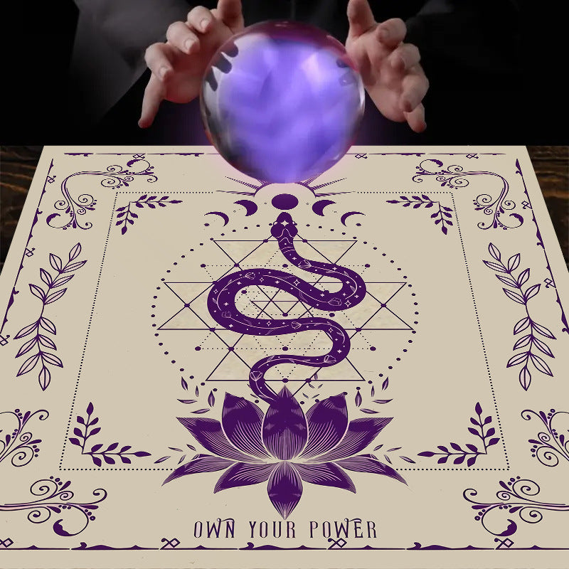 Olivenorma Moon Phases Floral Tarot Tablecloth