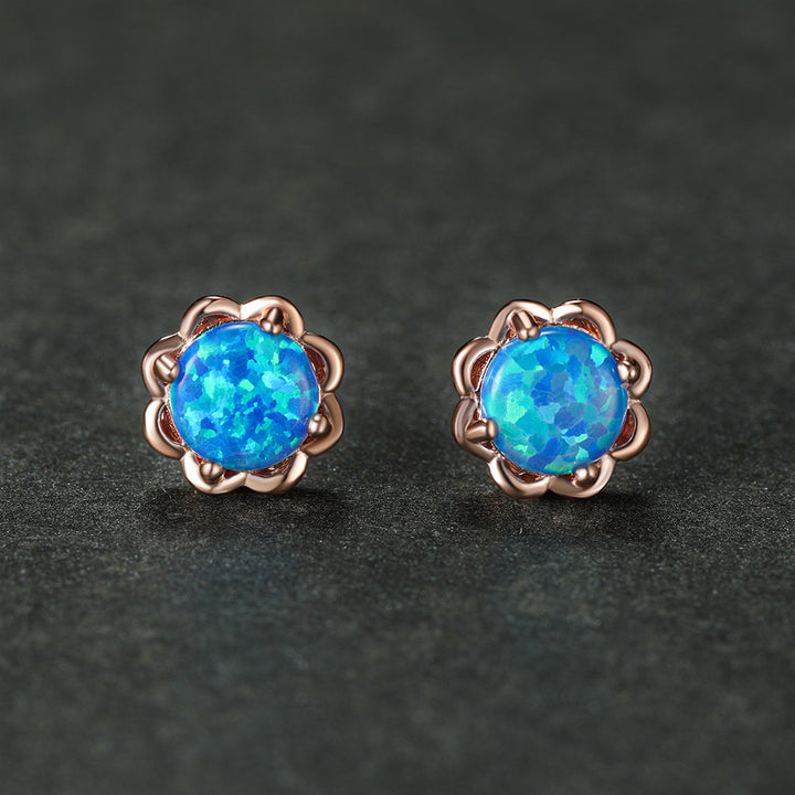 Olivenorma Four Claw Opal Luxury Earrings - image 3