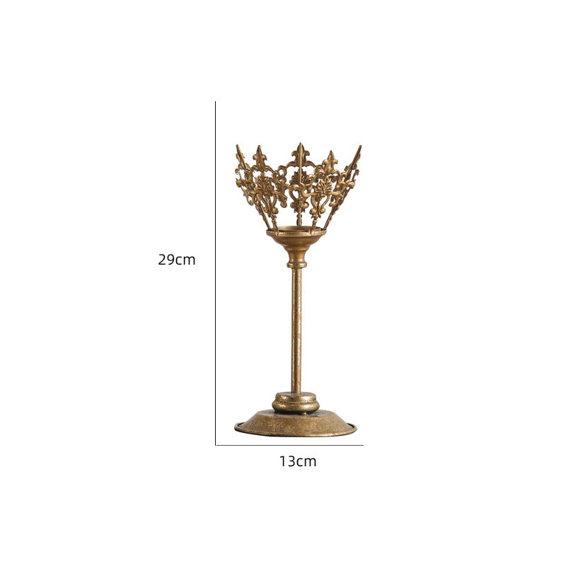 Olivenorma Retro European Palace Style Iron Art Candle Holder