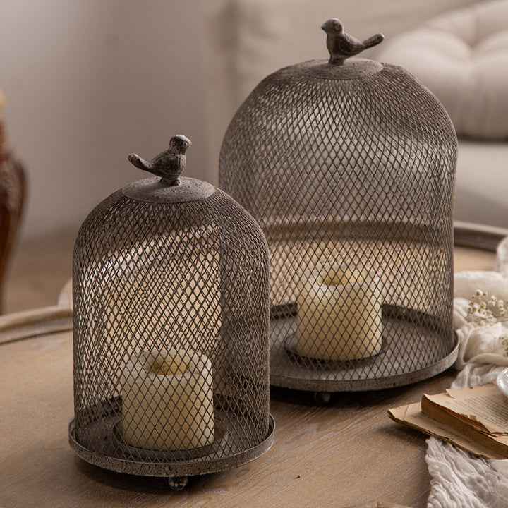 Olivenorma Classical Iron Birdcage Decorative Candle Holder