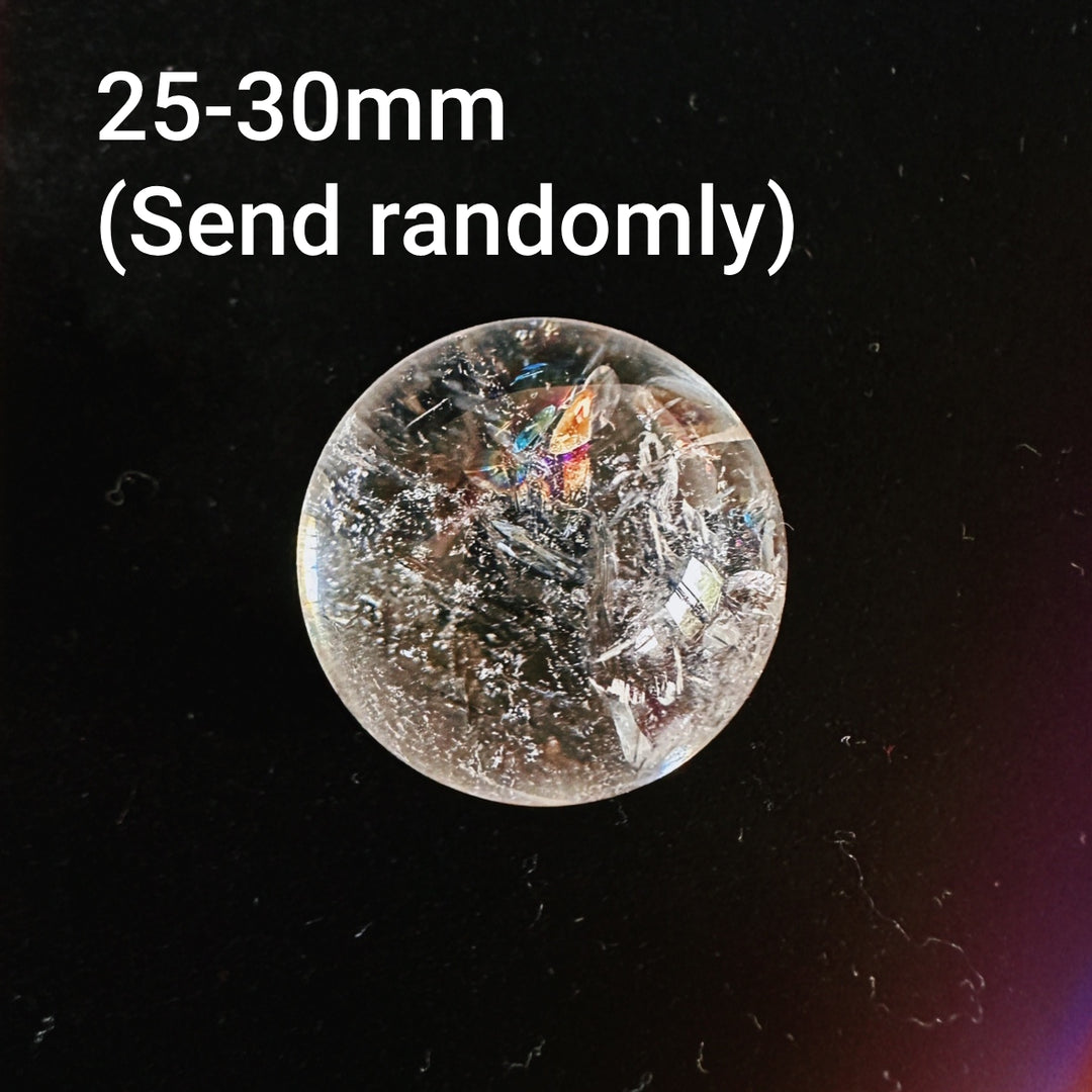Olivenorma Natural High Frequency Clear Crystal Polished Crystal Ball - Clear Crystal#23-30mm(Send randomly) - image 1