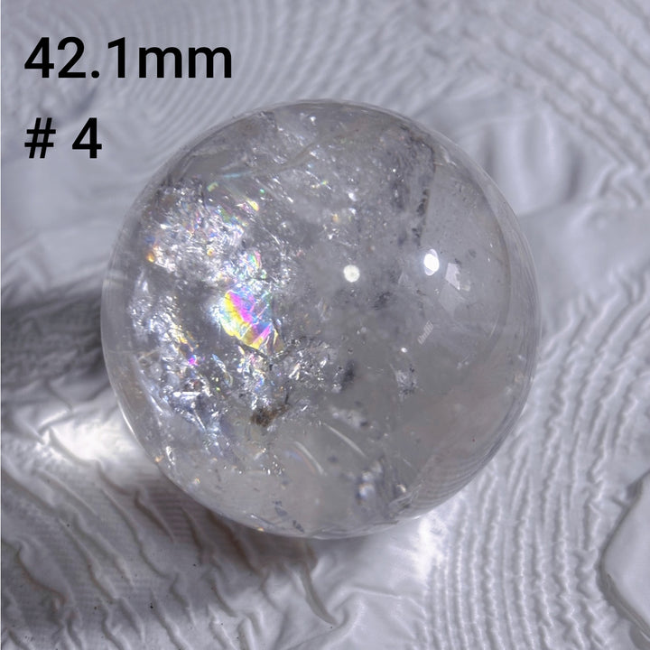 Olivenorma Natural High Frequency Clear Crystal Polished Crystal Ball