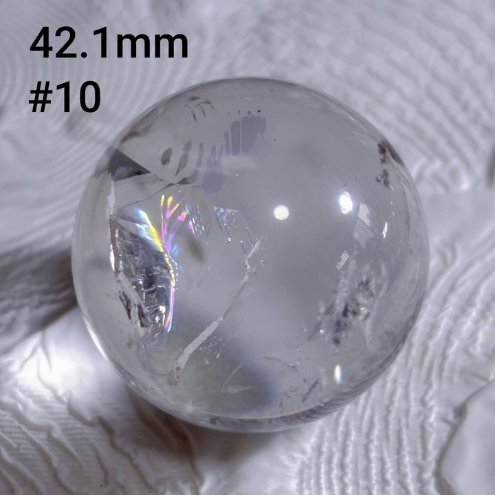 Olivenorma Natural High Frequency Clear Crystal Polished Crystal Ball