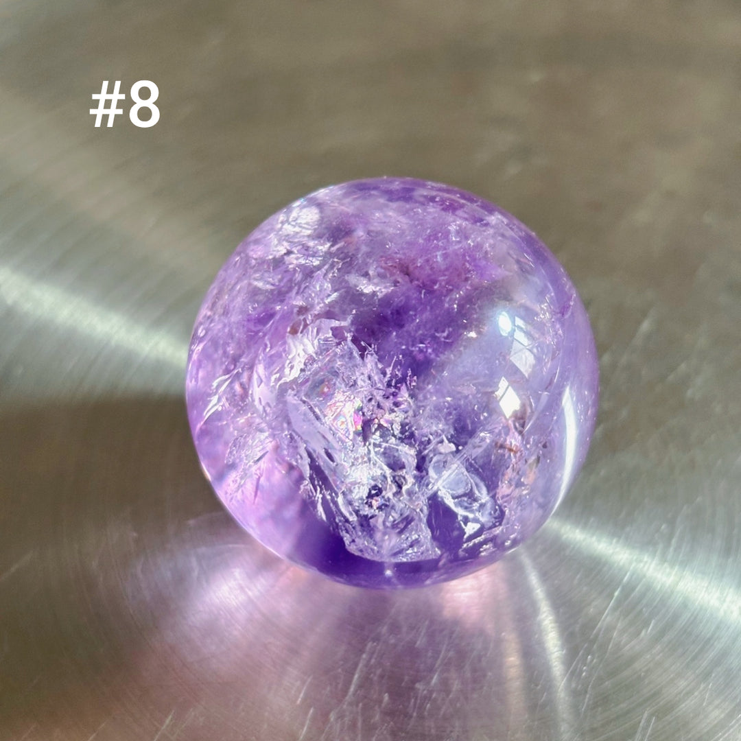 Olivenorma Natural High Frequency Clear Crystal Polished Crystal Ball