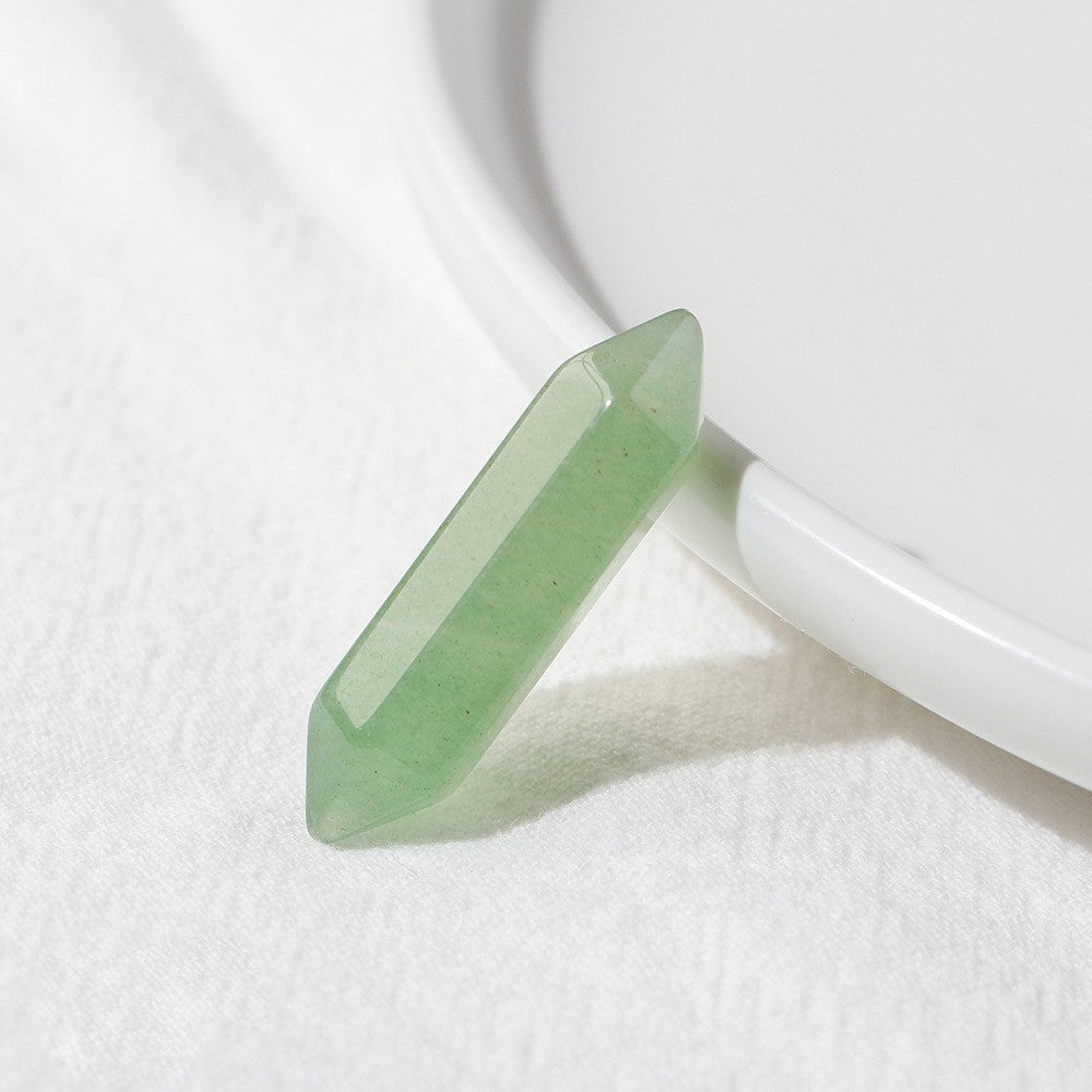 Olivenorma Natural Crystal Double Pointed Column Chakra Gemstone Decoration - Green Aventurine - image 5
