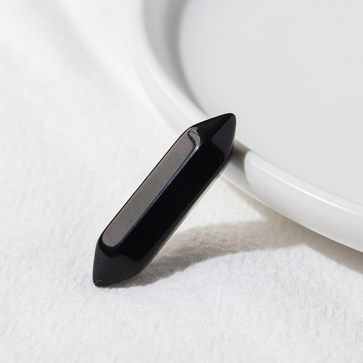 Olivenorma Natural Crystal Double Pointed Column Chakra Gemstone Decoration - Obsidian - image 13