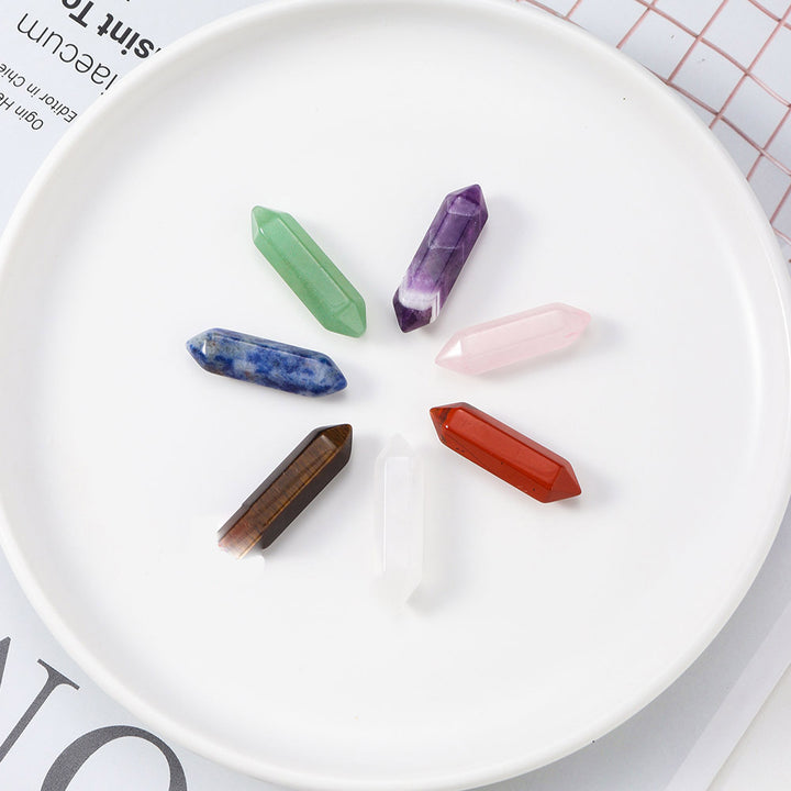 Olivenorma Natural Crystal Double Pointed Column Chakra Gemstone Decoration - image 26