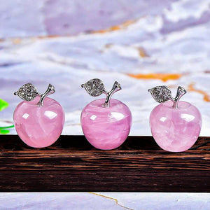 Olivenorma Christmas Eve Natural Stone Apple Carving Gemstone Decoration - image 1