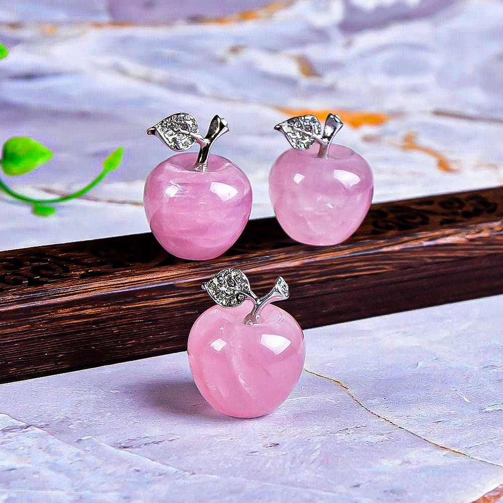Olivenorma Christmas Eve Natural Stone Apple Carving Gemstone Decoration - image 5