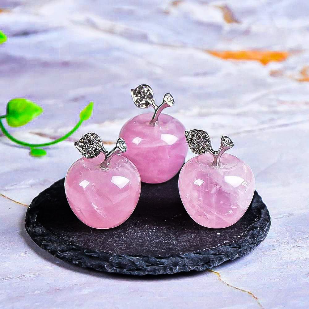 Olivenorma Christmas Eve Natural Stone Apple Carving Gemstone Decoration - image 3