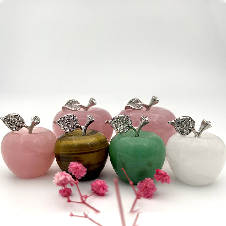 Olivenorma Christmas Eve Natural Stone Apple Carving Gemstone Decoration - image 57