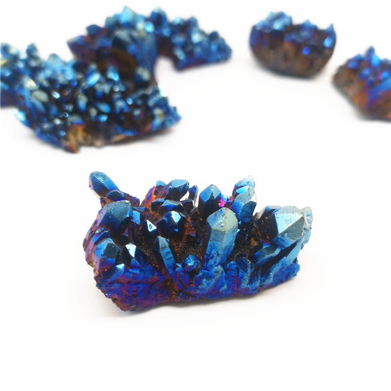 Olivenorma Natural Titanium Aura Quartz Crystal Cluster Gemstone Decoration - image 11