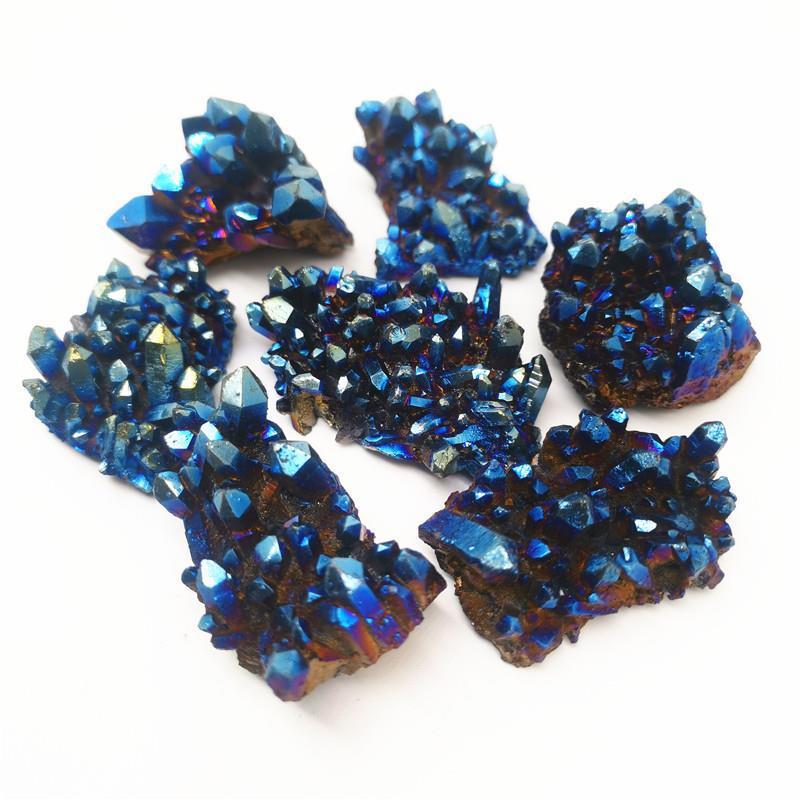 Olivenorma Natural Titanium Aura Quartz Crystal Cluster Gemstone Decoration - image 13