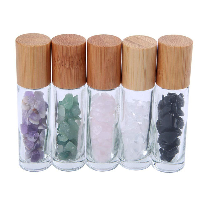 Olivenorma 10ml Gemstone Roller Bottle Healing Crystal Decoration