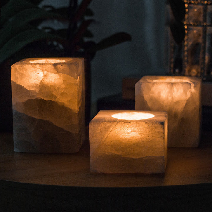 Olivenorma Sugar Cube Gypsum Mineral Candle Holder