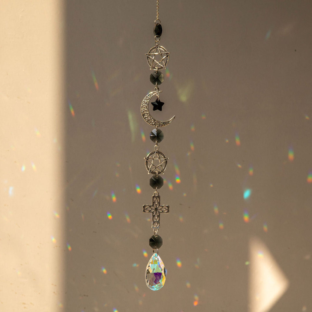 Olivenorma Suncatcher Silver Planet Galaxy Wind Chime