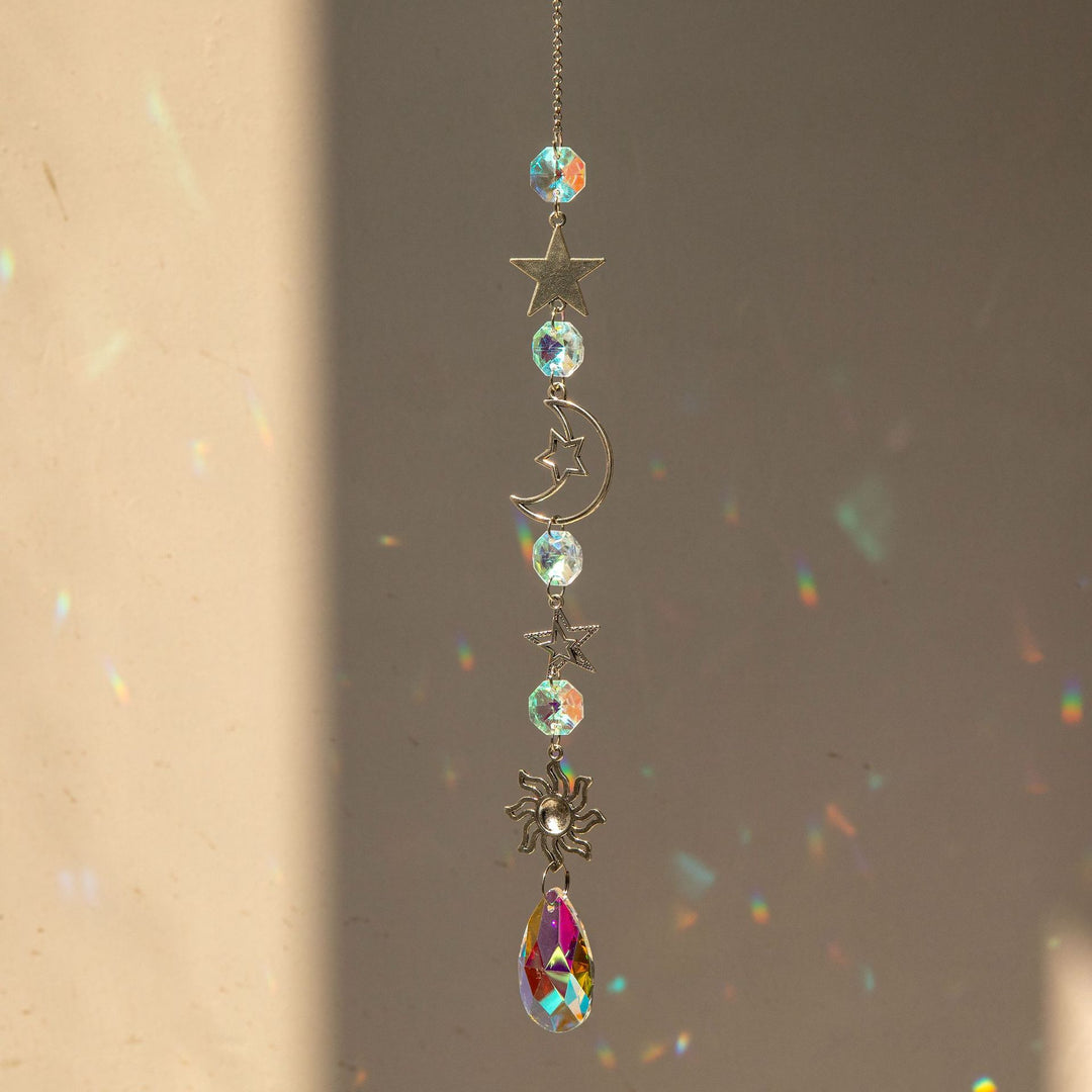 Olivenorma Suncatcher Silver Planet Galaxy Wind Chime