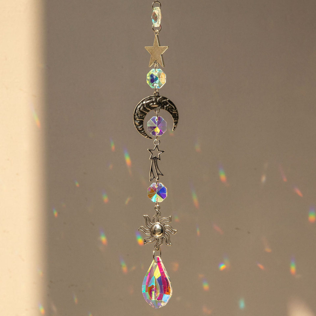 Olivenorma Suncatcher Silver Planet Galaxy Wind Chime