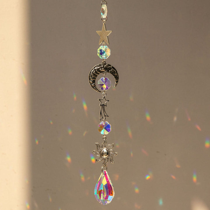 Olivenorma Suncatcher Silver Planet Galaxy Wind Chime