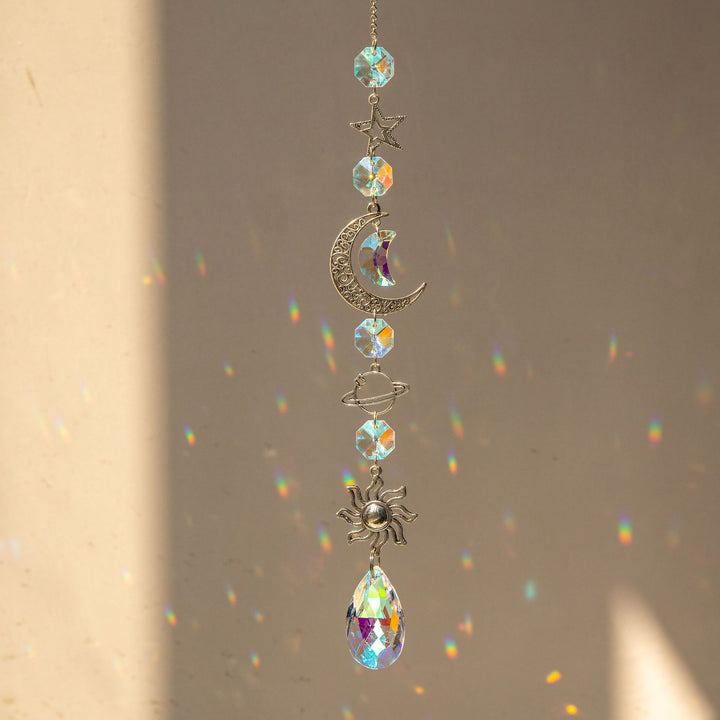 Olivenorma Suncatcher Silver Planet Galaxy Wind Chime